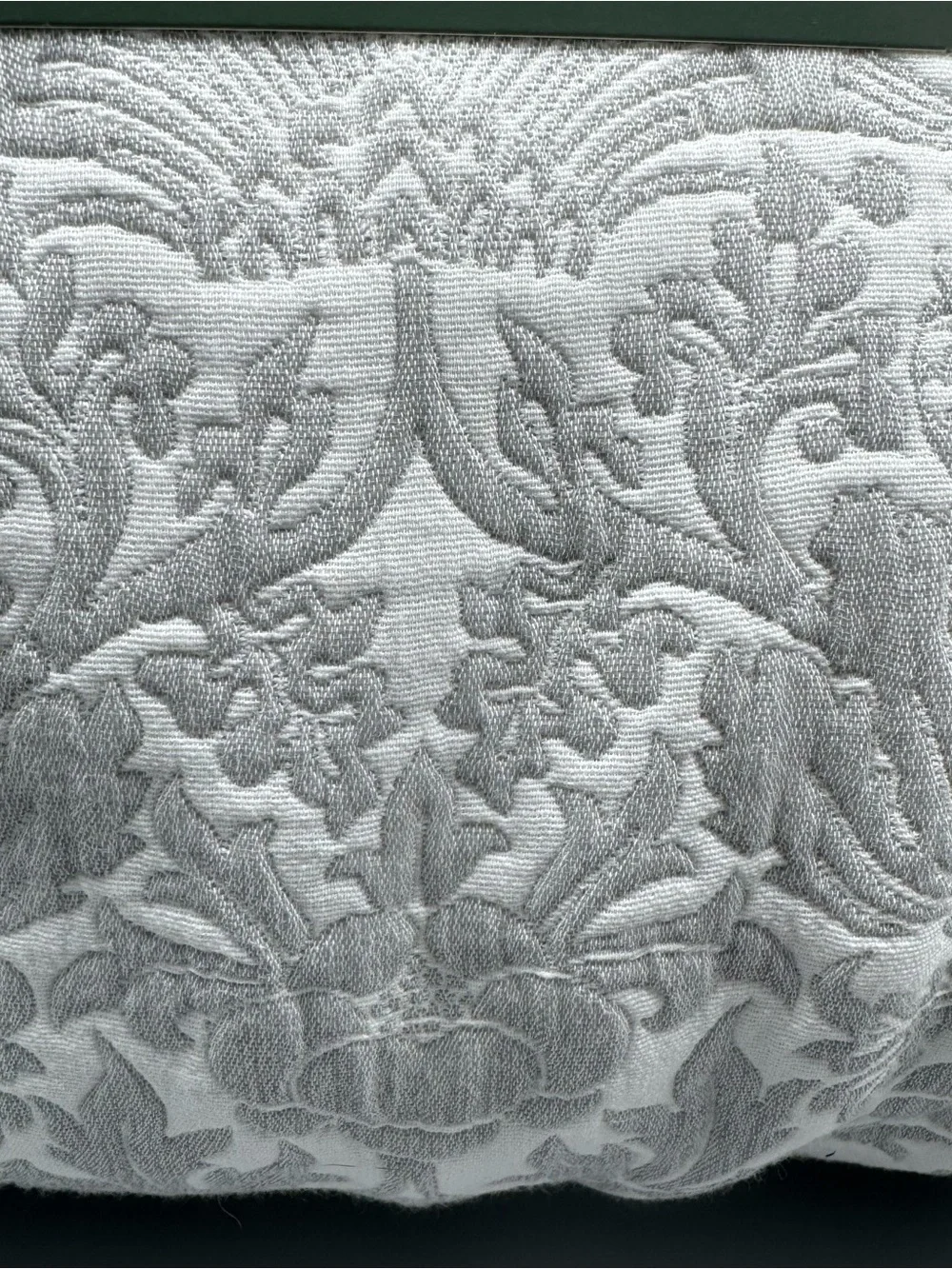 Morris & Co Jacquard Gray Strawberry Thief KING Blanket Faux Fur Reverse Luxury